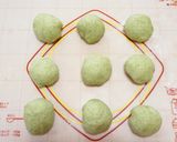 よもぎ粒あん★ちぎりパン~きな粉がけ~作り方7写真