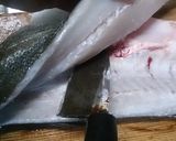 80cmのシーバスの二枚おろしからの刺身作り方10写真