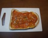 イタリアントマトソースのピザトースト作り方2写真