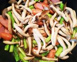 めんつゆで簡単!アスパラとしめじの卵炒め作り方8写真