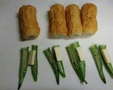 ちくわにin☆オクラチーズ作り方3写真