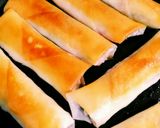 焼き春巻き☆カニかま、ツナ、キャベツ入り作り方5写真