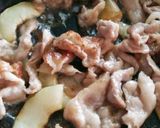 瓜(うり)の漬物と豚バラ肉のぽん酢炒め♪作り方5写真