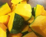 カボチャの煮物(挽肉いり)作り方1写真