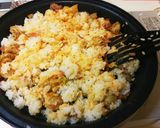 フライパンでニンニクキムチーズチャーハン作り方1写真