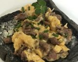 ひき肉と卵のオープンサンド作り方4写真