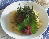 納豆とオクラのパスタ梅風味作り方3写真