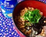 納豆に亜麻仁油作り方6写真