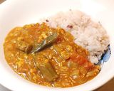 大量消費♪オクラとトマトのキーマカレー作り方5写真