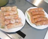 スモークサーモンとクリームチーズ生春巻き作り方4写真