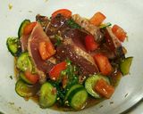 鰹のたたきと夏野菜のさっぱり和え作り方3写真