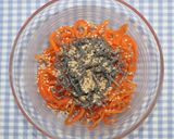 簡単☆酢ニンジンの無限ごまだれ塩昆布和え作り方4写真