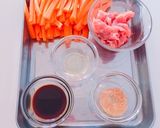 お弁当にバッチリ♬ 豚肉と人参のきんぴら作り方1写真