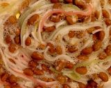 夏の子供朝食〜簡単5分冷やし納豆そうめん作り方4写真