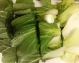 青梗菜&卵♡きのこ入りヘルシー炒め♡作り方3写真