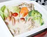 豆乳味噌チーズ鍋作り方3写真