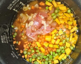 あたただしでかぼちゃと若鶏の炊き込みご飯作り方5写真