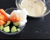 野菜スティックのディップはピリ辛大人味作り方2写真