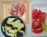 あたただしで茄子とトマトの甘酢炒め作り方1写真