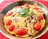 レンジで簡単うまい!トマト牛丼作り方5写真