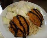 最速の生玉ねぎＯＮのメンチかつ丼作り方13写真