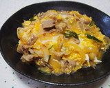 とろとろ～♪豚こまの卵とじ丼♪作り方7写真