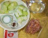 うどんスープde簡単♡冬瓜＆鶏肉の煮物♪作り方1写真