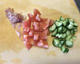 夏野菜たっぷりの冷奴作り方1写真