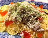 しらすの冷製パスタ☆イクラ乗せ♪作り方1写真