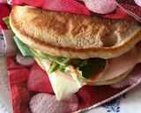 ♡簡単♡パンケーキ バーガー作り方5写真