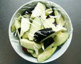 レンジで簡単☆茄子ピーマンの塩昆布和え。作り方3写真