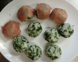 ルッコラご飯おにぎりの生ハム巻☆作り方5写真