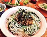 簡単★朝食にも【しらすと大葉の納豆丼】作り方9写真