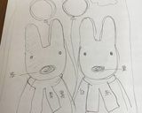 食パンアート★リサとガスパール作り方2写真