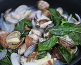 浅利のバジル蒸し作り方4写真