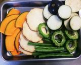 野菜の黒胡椒ガーリックソテー作り方1写真