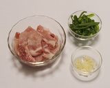 さっぱり☆豚肉のにんにくポン酢焼き作り方1写真