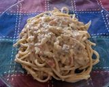 スープ缶で楽々♪カレークリームパスタ作り方7写真