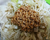 納豆とエノキキャベツの和え物作り方2写真
