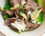 ブロッコリーと豆腐の牛丼、お酢出汁で作り方6写真