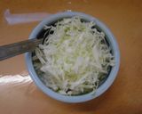 千切りキャベツ山盛りお好み焼き風トースト作り方3写真