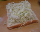 千切りキャベツ山盛りお好み焼き風トースト作り方4写真