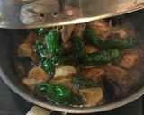 獅子唐と鶏肉の生姜味噌焼き浸し作り方5写真