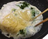 あおさとベーコンのクリームパスタ♪作り方7写真