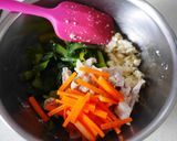 小松菜と豚肉ザーサイ✽簡単おかず作り方3写真