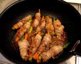 豚ばら肉で甘辛肉巻き✧作り方7写真