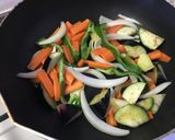 いろどり野菜のごま味噌炒め作り方4写真