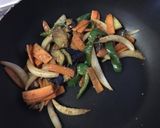 いろどり野菜のごま味噌炒め作り方5写真