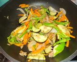 夏野菜とツナ缶の炒り豆腐作り方2写真