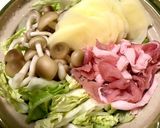 簡単！一人前☆残り野菜ですき焼き風♪作り方1写真
